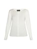 usha BLACK LABEL Damen Strickjacke in Wollweiss