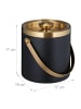 relaxdays Eiswürfelbehälter in Schwarz/ Gold - 1,5 Liter