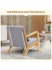 HOMCOM Sessel in Grau 78L x 61B x 76H cm