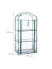 relaxdays Balkongewächshaus in Transparent/ Grün - (B)60 x (H)128 x (T)40 cm