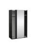 ebuy24 Schiebetürenschrank Como (2-türig) Schwarz 119 x 67 cm