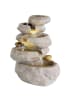 MARELIDA LED Gartenbrunnen Wasserfall Fels Kaskadenbrunnen H: 35cm in natur