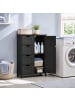 VASAGLE Badezimmerschrank Sofie in Tintenschwarz - (B)30 x (H)82 x (T)55 cm