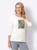 Sieh an! 3/4-Arm-Shirt in ecru-graphit-bedruckt