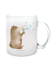 Mr. & Mrs. Panda Teetasse aus Glas Bär Seifenblasen ohne Spruch in Transparent
