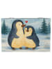 Mr. & Mrs. Panda Dekokiste Pinguin umarmen Design ohne Spruch in Weiß