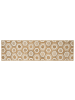 Beliani Kurzflor BASOREN in Beige/Weiß - (W) 80 x (L) 300 cm