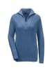 GOLDNER Pullover Sportiver Troyer mit Baumwollanteil in schieferblau / melange
