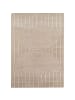 KADIMA DESIGN Kurzflorteppich Skandi 3D-Bögen Waschbar Wohnzimmer in Beige