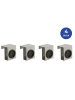 Maximex Handtuchhalter Push & Pull 4er Set, Handtuchhalter Mod. Push & Pull 4er Set in Silber