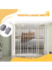 Pawhut Hunde Türschutzgitter Weiß 74-101L x 3,5B x 104,1H cm