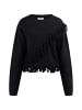 IZIA Damen Strickpullover in Schwarz