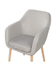 Beliani Esszimmerstuhl YORKVILLE II in Beige/Braun - (W) 56 x (H) 82 x (L) 46 cm