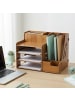 relaxdays Dokumentenablage in Dunkelbraun - (B)37 x (H)28 x (T)29 cm