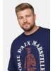 Men Plus Kurzarm T-Shirt in nachtblau