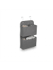 relaxdays Hängeorganizer in Grau - (B)31 x (H)50 x (T)10 cm