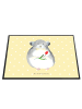 Mr. & Mrs. Panda Schreibtischunterlage Chinchilla Blume ohne Spruch in Gelb Pastell