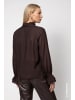 monari Bluse mit Volants und Stehkragen in Black Coffee