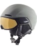 Alpina Skihelm mit Visier in grau