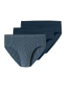 Schiesser Mini Slip / Unterhose 95/5 Essentials - Cotton in Dunkelblau / grün