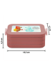 Mr. & Mrs. Panda Lunch Box Nachtfalter Schneemann Design mit Spruch in Rot Pastell
