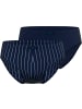 Götzburg Baumwolle, Single-Jersey Slip 2er-Pack in marine