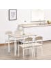 HOMCOM Essgruppe in Hellgrau 100L x 63B x 76,5H cm