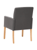 Beliani Esszimmerstuhl ROCKEFELLER in Grau/Braun - (W) 58 x (H) 89 x (L) 60 cm