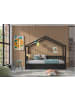 58 aufm Kessel HAUSBETT Kapua 210x170x97 mit Bettschublade Massivholz in Anthrazit