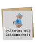 Mr. & Mrs. Panda Glückwunschkarte Polizist Leidenschaft mit Spruch in Grau Pastell