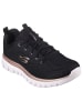 Skechers Sneakers "GRACEFUL" in Schwarz / Rosa Gold