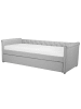 Beliani Tagesbett LIBOURNE in Grau - (W) 92 x (H) 75 x (L) 220 cm