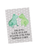 Mr. & Mrs. Panda Grußkarte Frosch Liebe mit Spruch in Grau Pastell