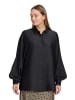 Vera Mont Satin-Bluse mit Kragen in Schwarz