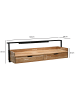 FineBuy Schreibtisch in Braun / Akazie / 120x38x37