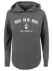 F4NT4STIC Oversized Hoodie Ho Ho Ho Santa Claus Weihnachten in charcoal