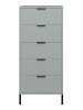 58 aufm Kessel KOMMODE Erna 51x45x123 Pinie Green matt Lack