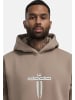 DADA Oversize Hoodie mit Rückengrafik und Stickdetails in Braun