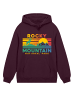 F4NT4STIC Hoodie US National Parks Rocky Mountain Sunset in maroon