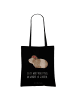 Mr. & Mrs. Panda Tote Bag Meerschweinchen Weisheit mit Spruch in Schwarz