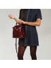Florence Florence Handtasche Leder bordeauxrot, dunkelrot ca. 25cm