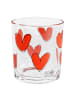 Blond Amsterdam Saftglas Rote Herzen in Rot - 200 ml