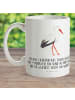 Mr. & Mrs. Panda Tasse Storch mit Spruch in Weiß