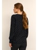 Kaffe Langarm-Bluse KAjoyce Regular fit in Black/White Dot