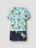 name it Nmmflaz Jersey T-Shirt & Shorts Set in limpet shell