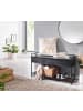 KADIMA DESIGN Sitzbank mit Stauraum 90x52x38cm Mango Massivholz/Metall Flurbank in Schwarz
