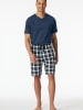 Schiesser Pyjamahose Mix Relax in Blau, weiß