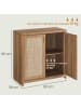 VASAGLE Küchenschrank Ellan in Braun - (B)80 x (H)80 x (T)38 cm