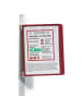 Durable Sichttafelsystem Vario Magnet Wall 5 grau 5 Tafeln rot