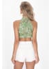 IZIA Women Top in green multicolor